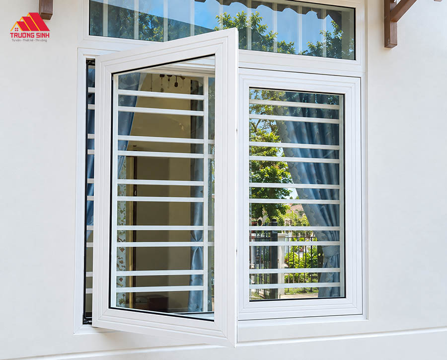 Mẫu cửa sổ nhôm kính màu trắng đẹp
